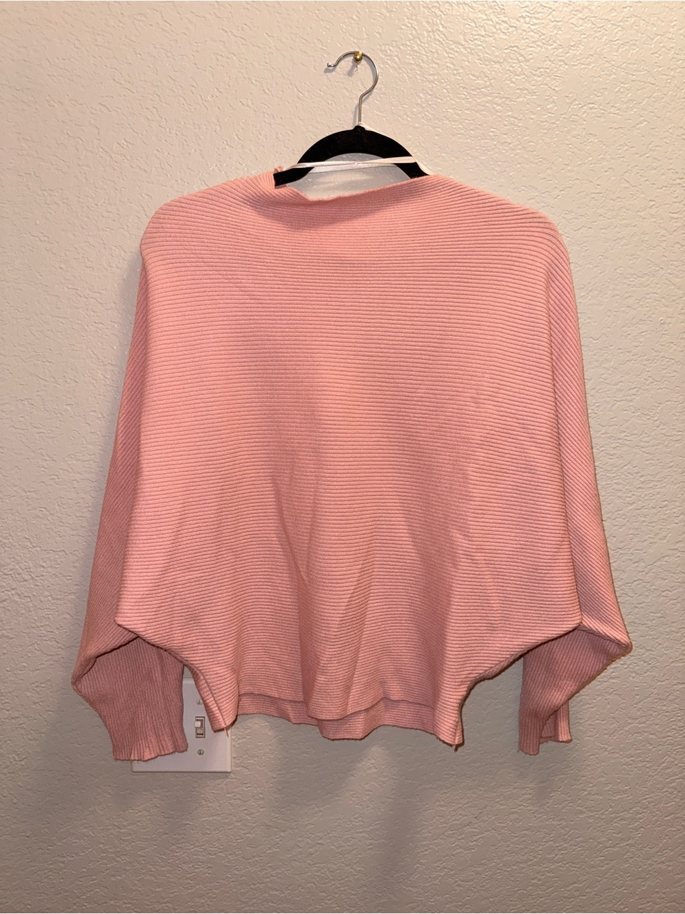 Pink Women's Ribbed Knit Sweater